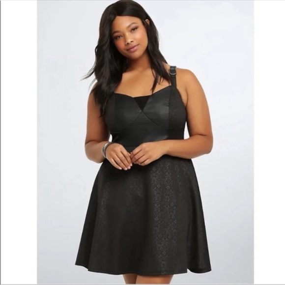 Torrid faux leather bustier corset back dress - Picture 9 of 12